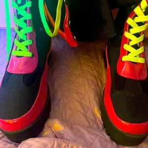 Ladies multiple colored boots